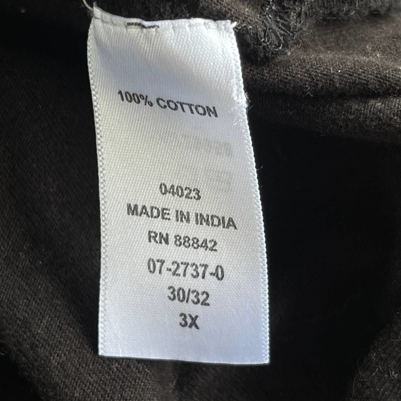 Woman Within Tunic Top Womens Plus Size 3X Black White Embroidered 3/4 Sleeve - Picture 7 of 11